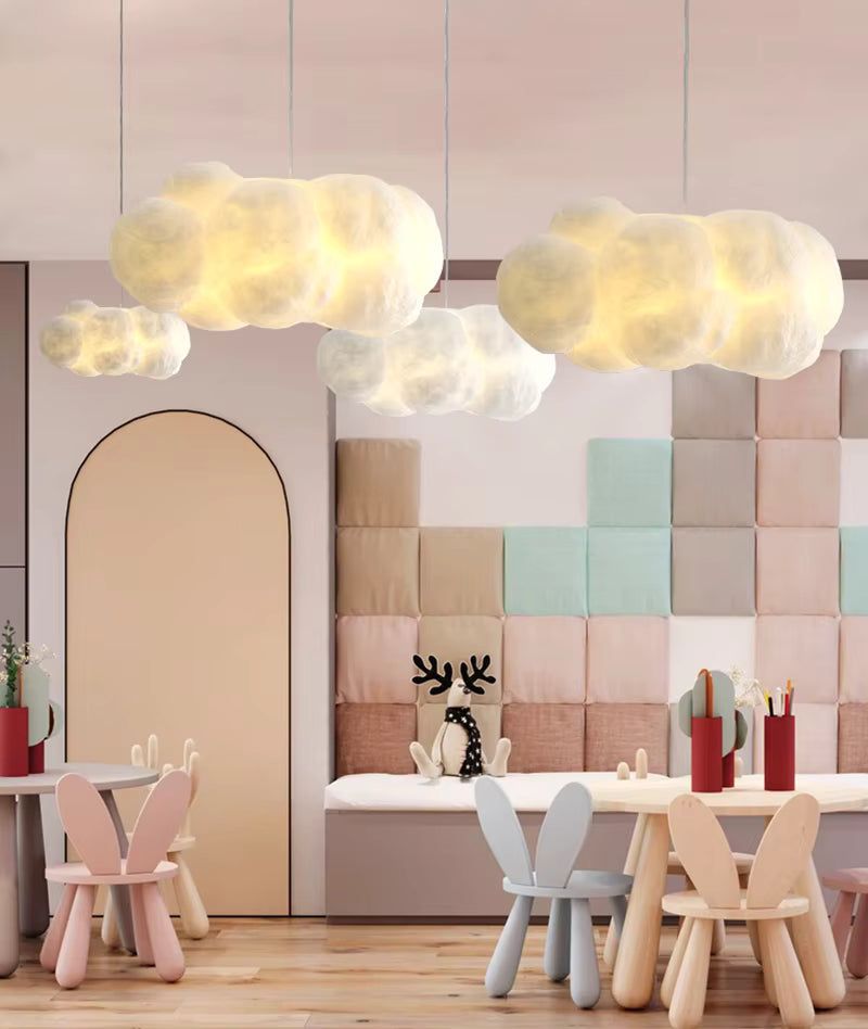 Wolkvormige Hanglamp Wit Kunststof E27 Verstelbaar 150cm Modern Interieur Woonkamer Eetkamer Slaapkamer