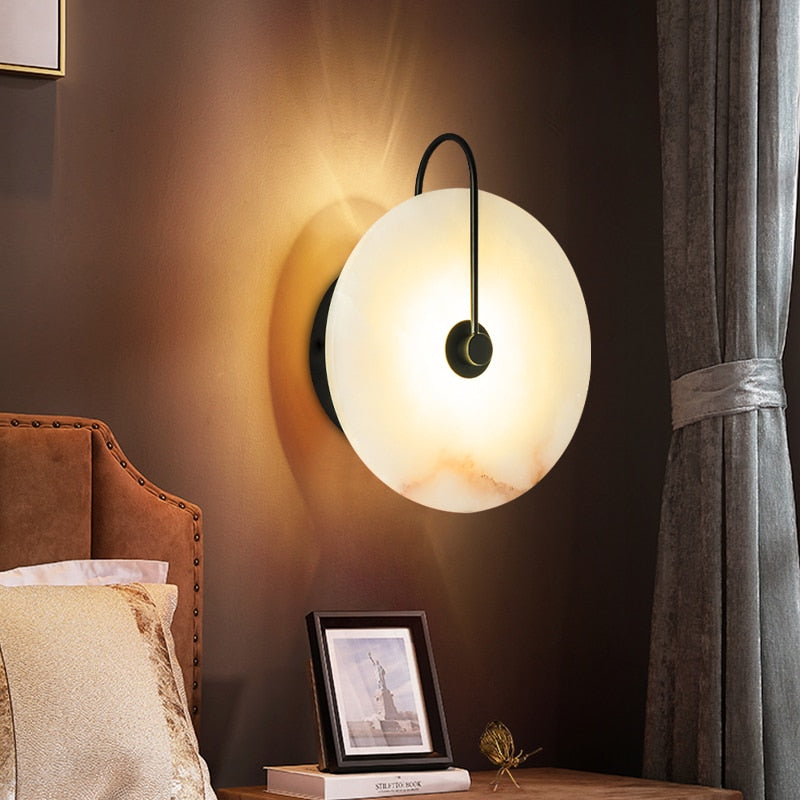 Moderne Marmeren Wandlamp met LED-verlichting - Stijlvolle Binnenverlichting voor Hal & Woonkamer