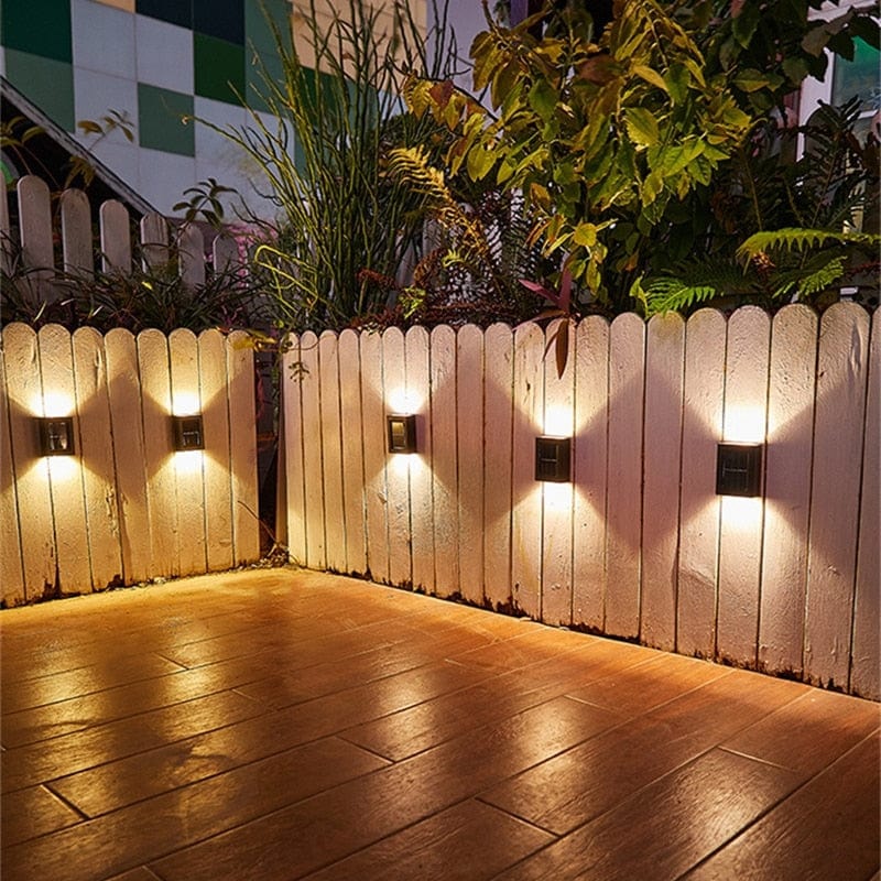 Zonne-energie Wandlamp voor Buiten IP65 Waterdicht Tuinverlichting Terras Pad Trap Oprit Warm Wit Koud Wit