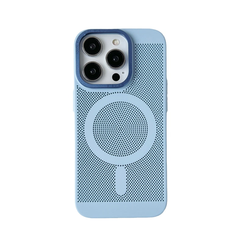 Warmteafvoerende Telefoonhoes MagSafe iPhone 14 15 16 met Camera Bescherming TPU Grip Magnetisch Slank