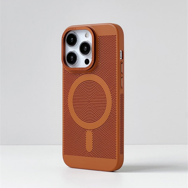 Warmteafvoerende Telefoonhoes MagSafe iPhone 14 15 16 met Camera Bescherming TPU Grip Magnetisch Slank