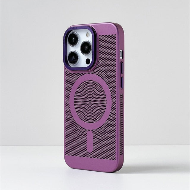 Warmteafvoerende Telefoonhoes MagSafe iPhone 14 15 16 met Camera Bescherming TPU Grip Magnetisch Slank