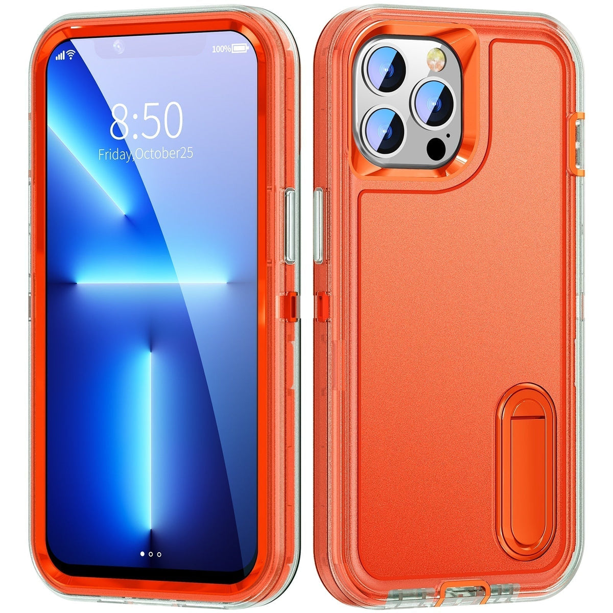 Versterkte Telefoonhoes iPhone met Standaard Schokbestendig Militair Niveau Meerdere Kleuren Bescherming