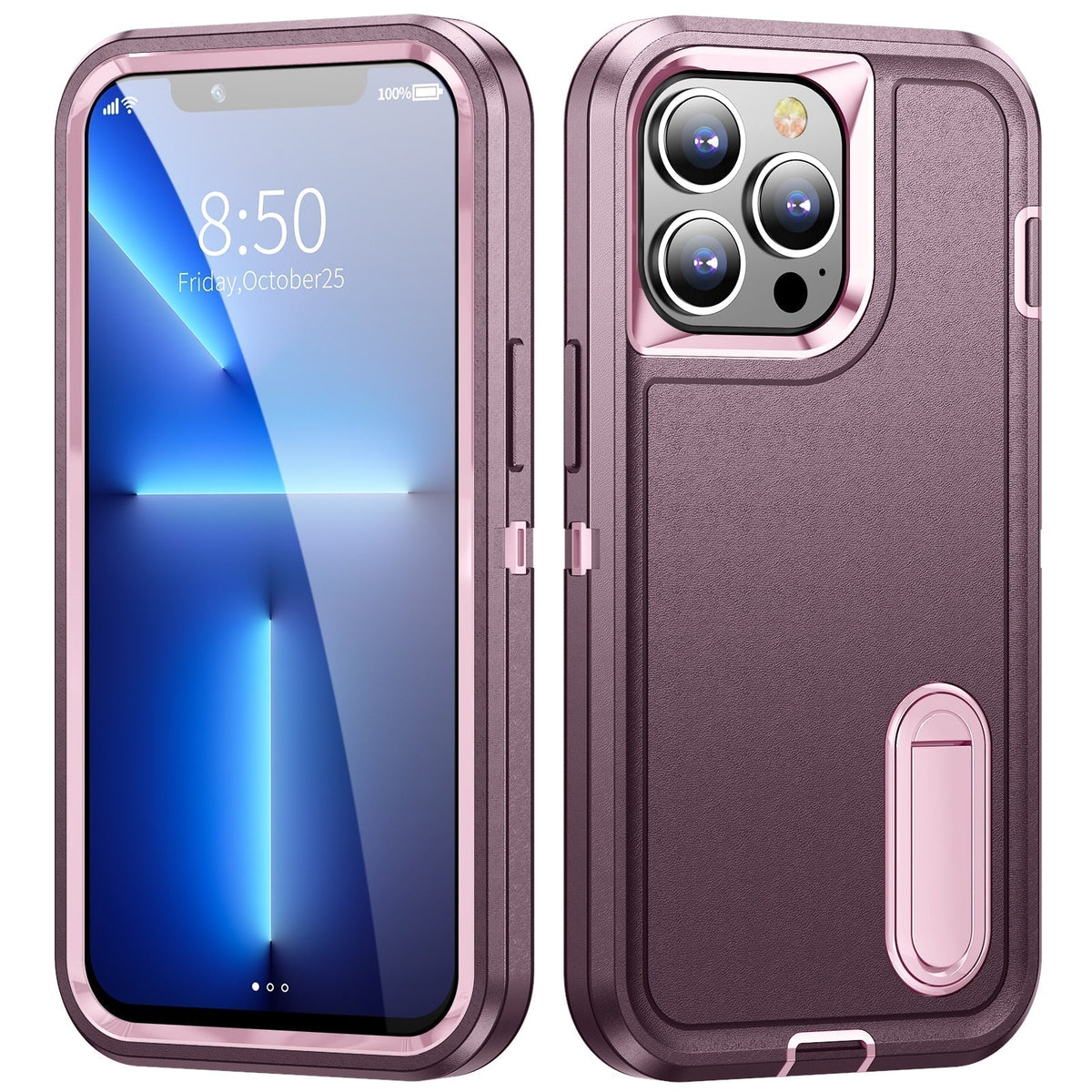 Versterkte Telefoonhoes iPhone met Standaard Schokbestendig Militair Niveau Meerdere Kleuren Bescherming