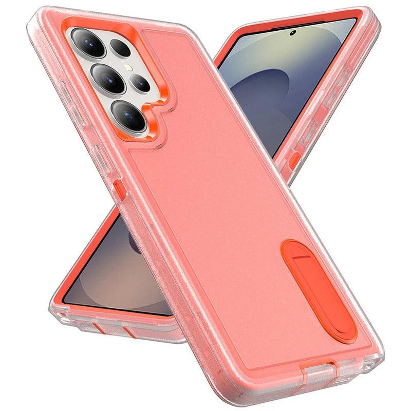 Robuuste Telefoonhoes met Standaard voor Galaxy S23-S26 - Militaire Bescherming Camera Schokbestendig