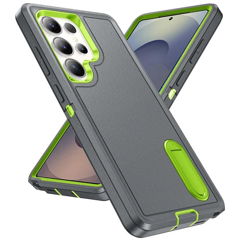 Robuuste Telefoonhoes met Standaard voor Galaxy S23-S26 - Militaire Bescherming Camera Schokbestendig