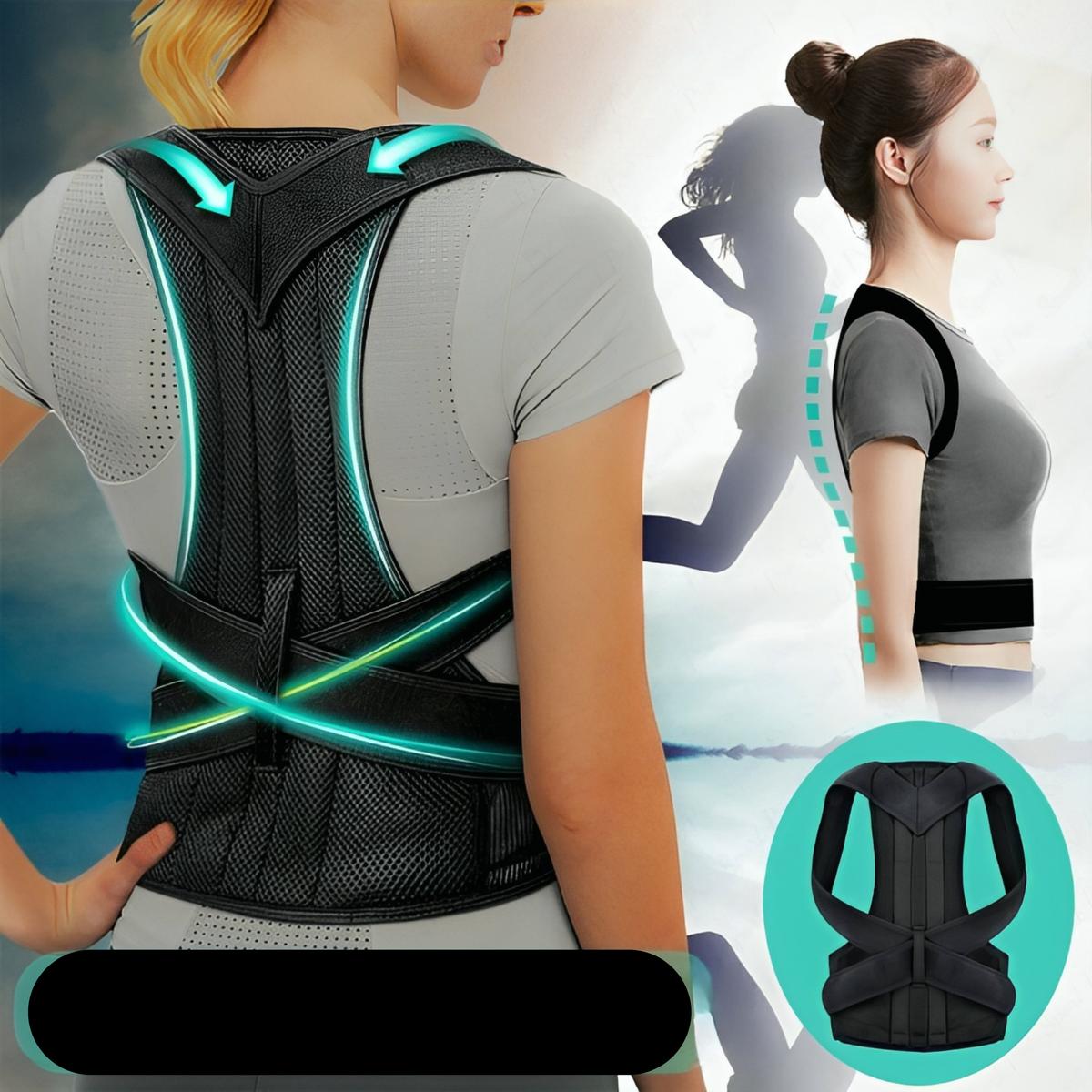 Ergonomische Houdingscorrector voor Schouders en Rug - Verstelbaar en Ademend - Unisex Postuurbrace