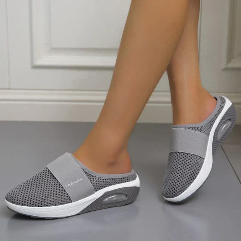 Orthopedische Dames Sneakers met Luchtkussen Demping Mesh Ademend Wandelschoenen Antislip Maat 35-42
