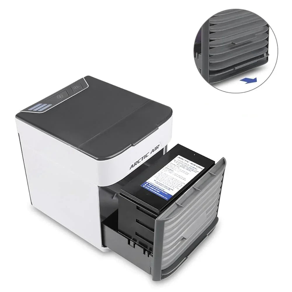 Persoonlijke Luchtkoeler USB Mini Airconditioner 3 Standen Verdamping Bevochtiger Nachtlampje Bureau Kantoor