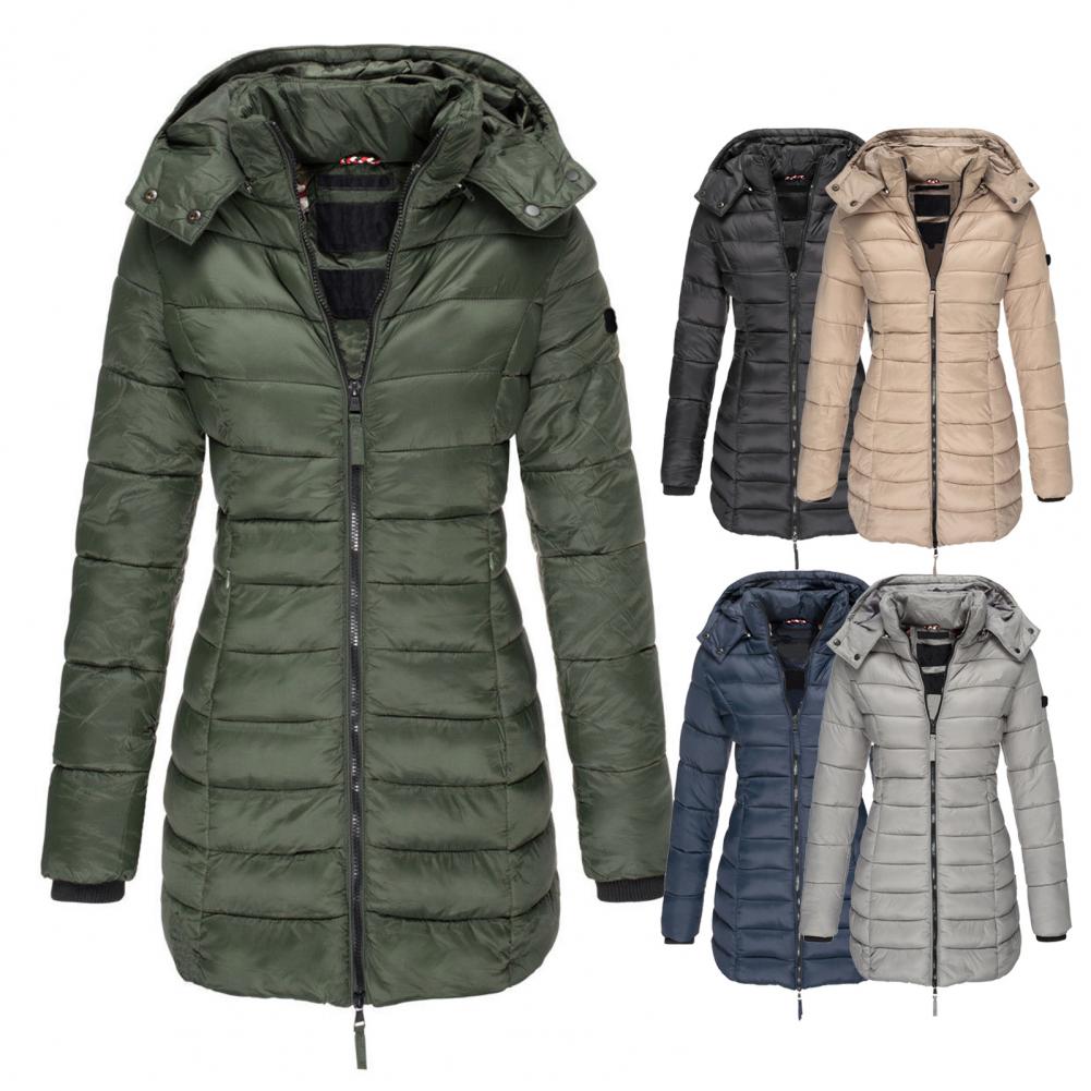 Gewatteerde Winterjas Dames Oversized met Capuchon Winddicht Waterafstotend Trendy Trenchcoat Winterseizoen