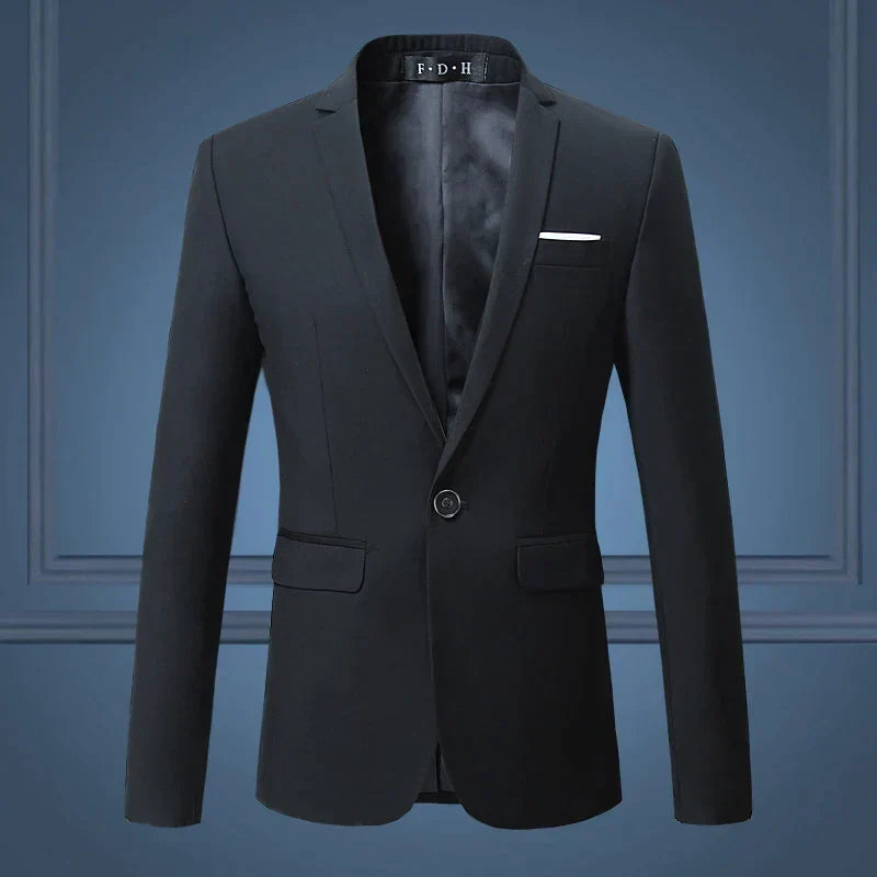 Stijlvol Herenblazer Colbert Slim Fit Business Formele Gelegenheden Comfortabel Premium Polyester Zakelijk