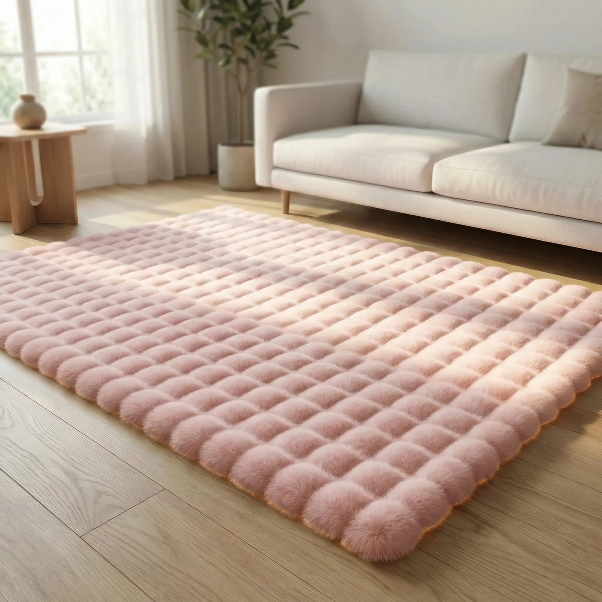 Hoogpolig Vloerkleed met Wolkenpatroon Geïntegreerd Schuim Antislip Onderlaag voor Woonkamer Slaapkamer Modern