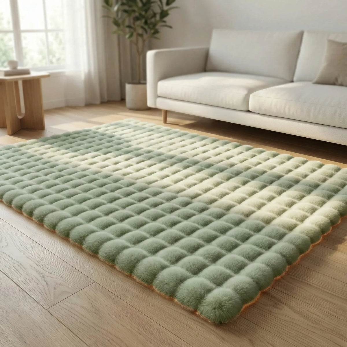 Hoogpolig Vloerkleed met Wolkenpatroon Geïntegreerd Schuim Antislip Onderlaag voor Woonkamer Slaapkamer Modern