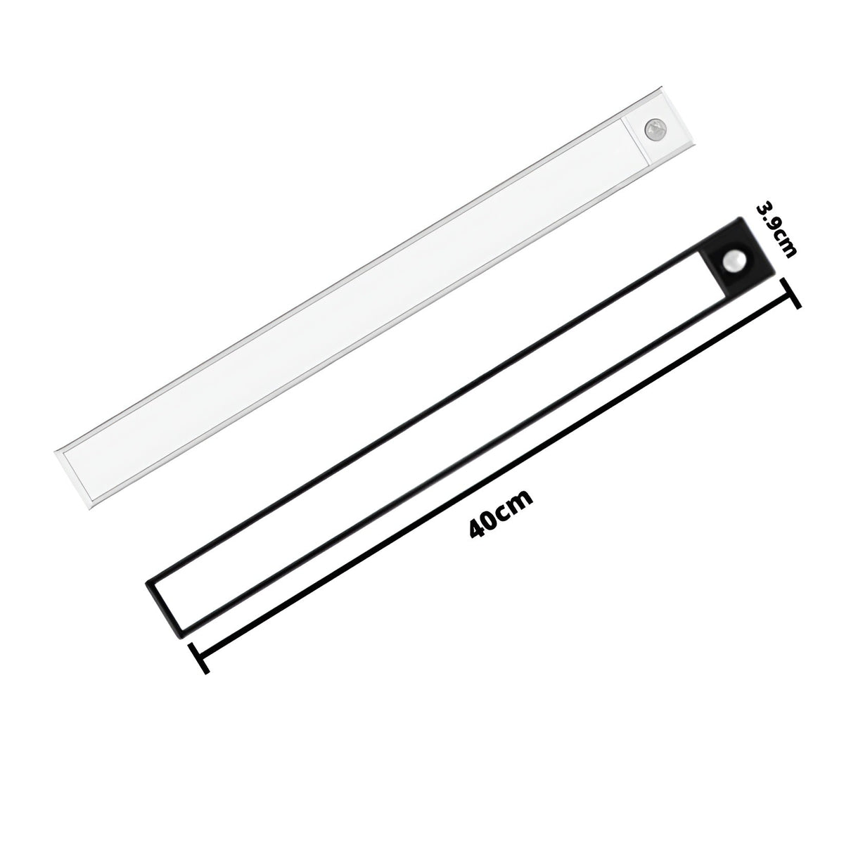 LED Kastverlichting Bewegingssensor Oplaadbaar Aluminium Wit 20 30 40 cm Kast Lamp Draadloos Onderkast Verlichting