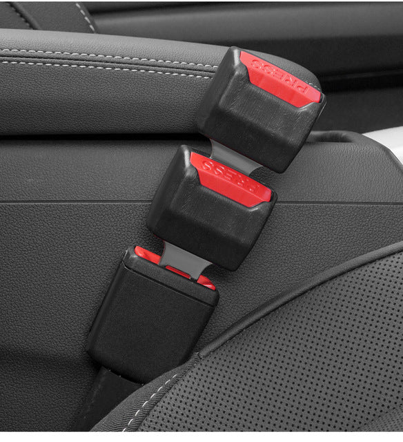 Autogordel Verlenger Clip Set 2 Stuks Zwart Kunststof Metaal Verstelbaar Voor Veiligheid Comfort Auto Reizen