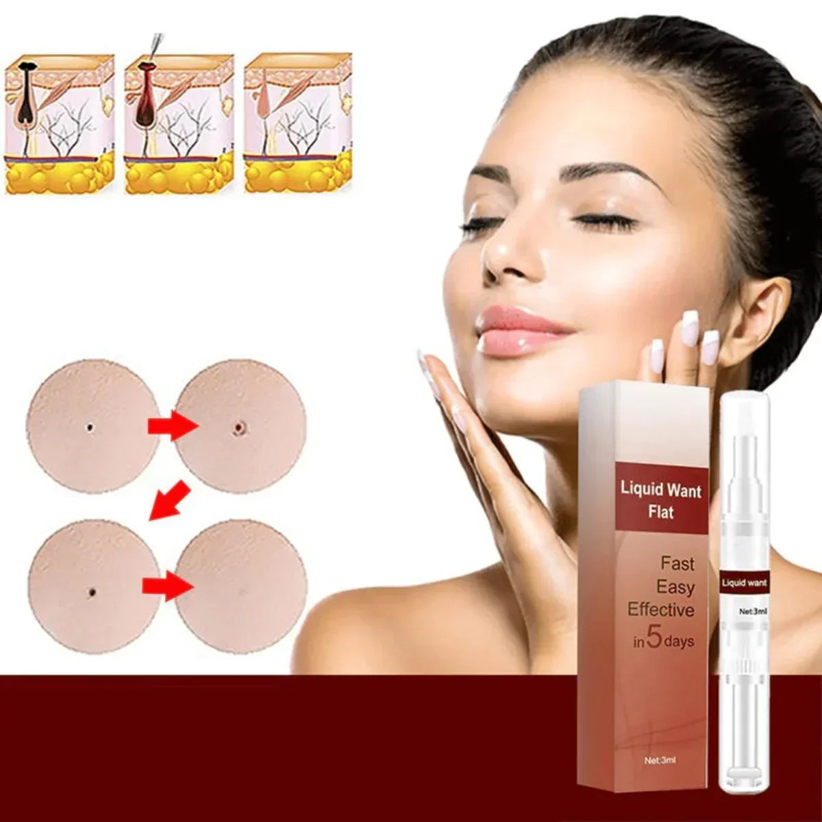 Verzorgend Huidserum 3ml Thee-extract Gezicht Lichaam Snel Intrekkend Alle Huidtypen Hydraterende Huidverzorging