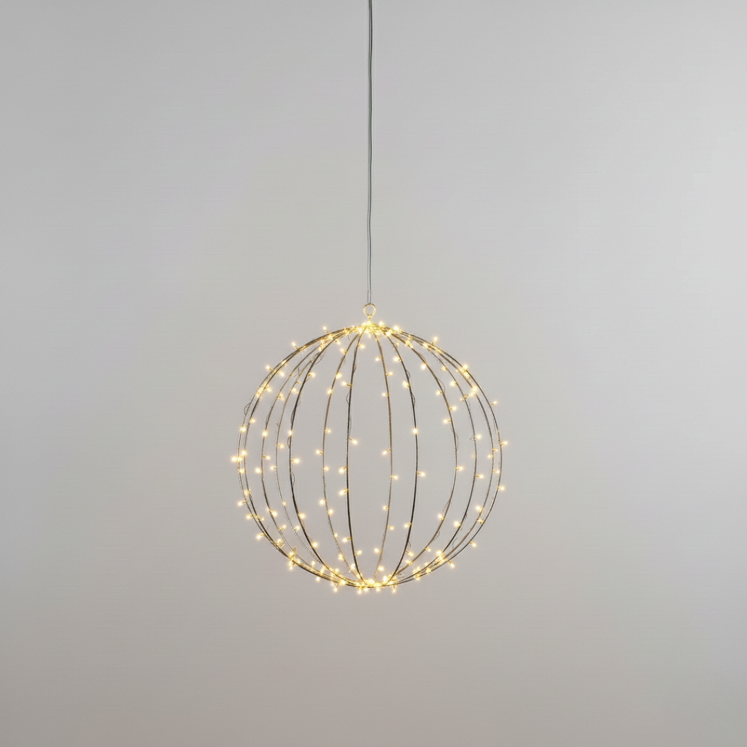 LED Sfeerbol Ø 30 cm Draadloos op Batterij Metalen Frame Opvouwbaar Decoratieve Sfeerverlichting Binnen Buiten