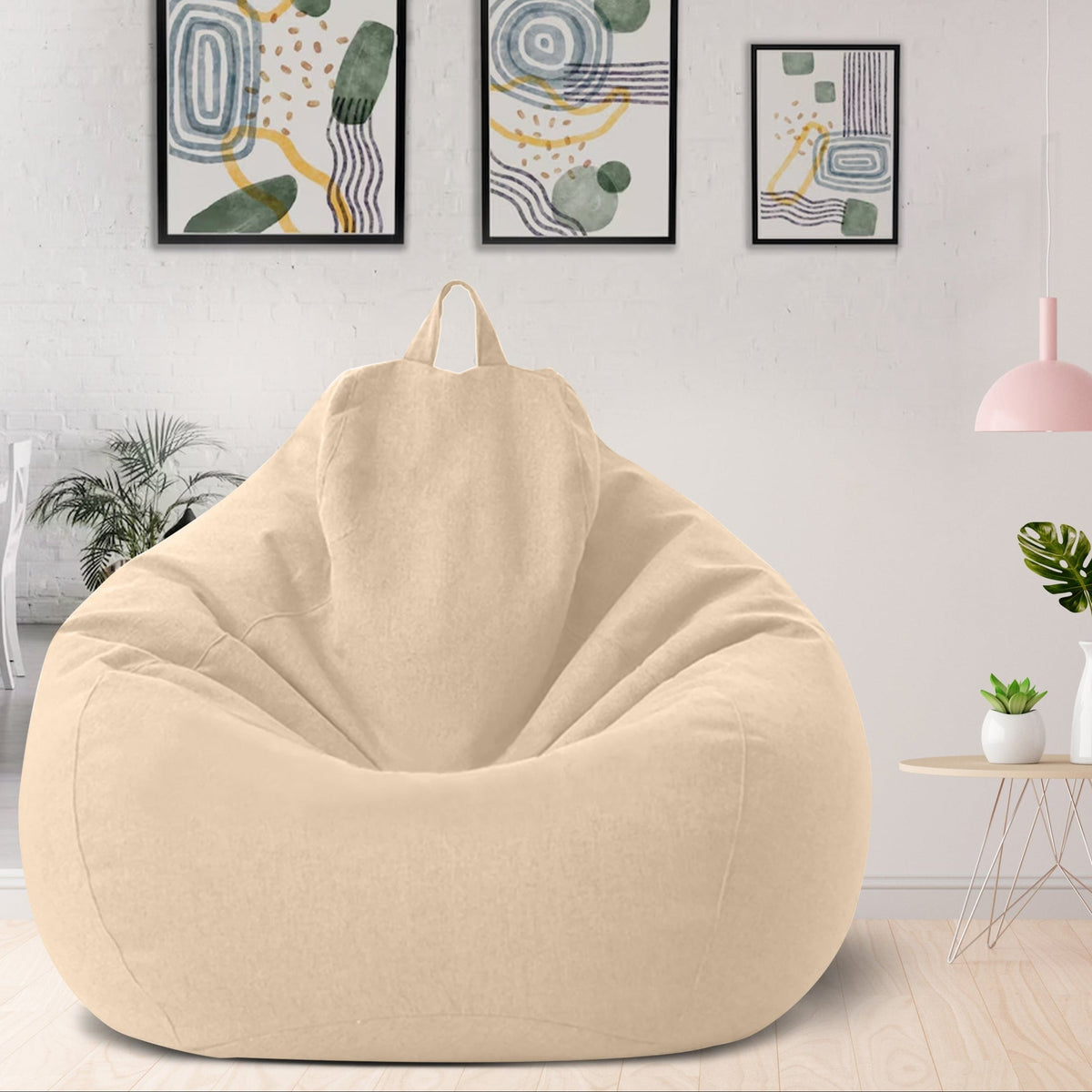 Zitzakhoes Polyester Ergonomisch Vormvast met Rits Wasbaar voor Woonkamer Slaapkamer Lounge Relaxhoek
