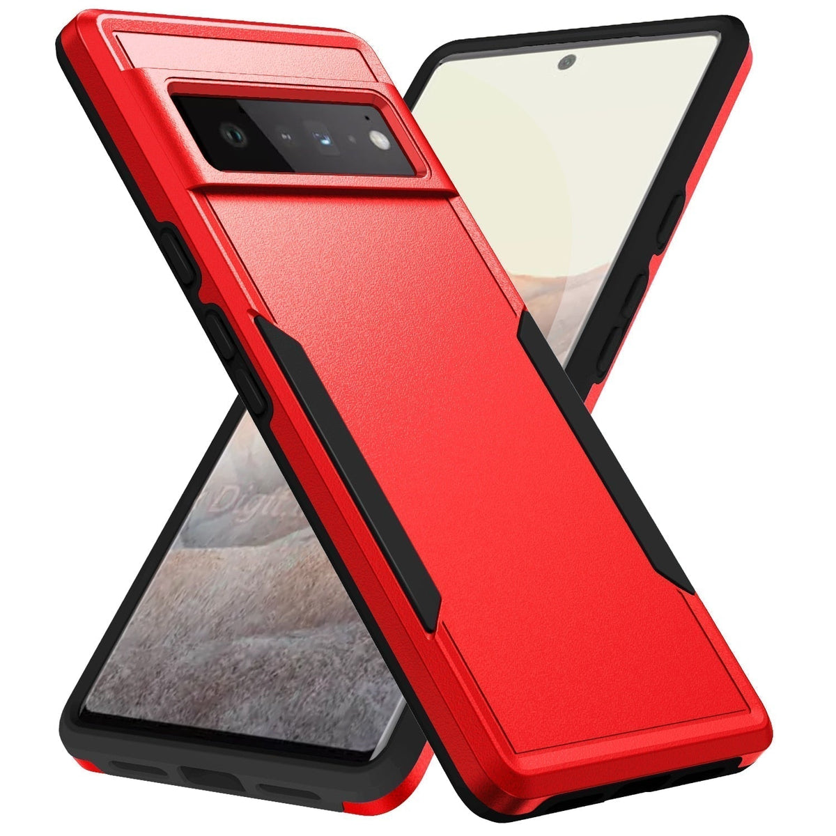Versterkte Beschermhoes Google Pixel Schokbestendig Draadloos Laden Antislip Grip Hoogwaardig Telefoonhoesje