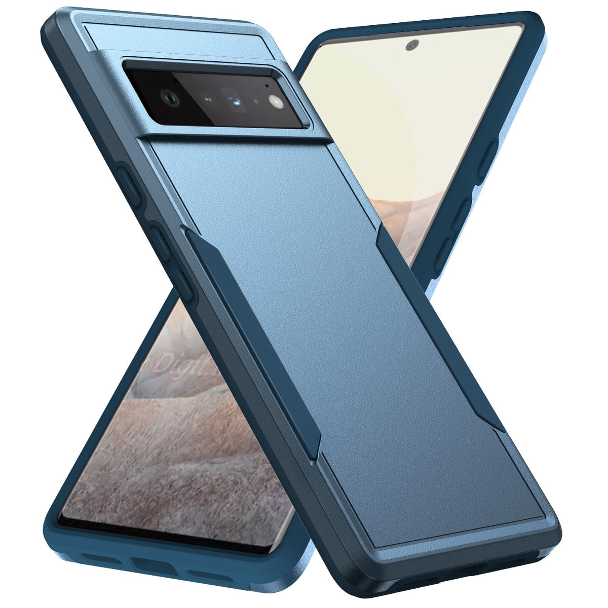 Versterkte Beschermhoes Google Pixel Schokbestendig Draadloos Laden Antislip Grip Hoogwaardig Telefoonhoesje