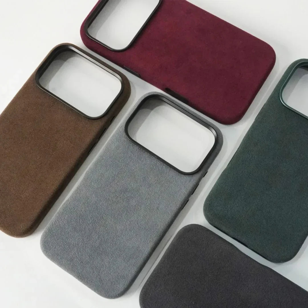 Premium Suède-Feel Telefoonhoesje iPhone - Zacht Microvezel met Shockbescherming & Krasbestendige Coating