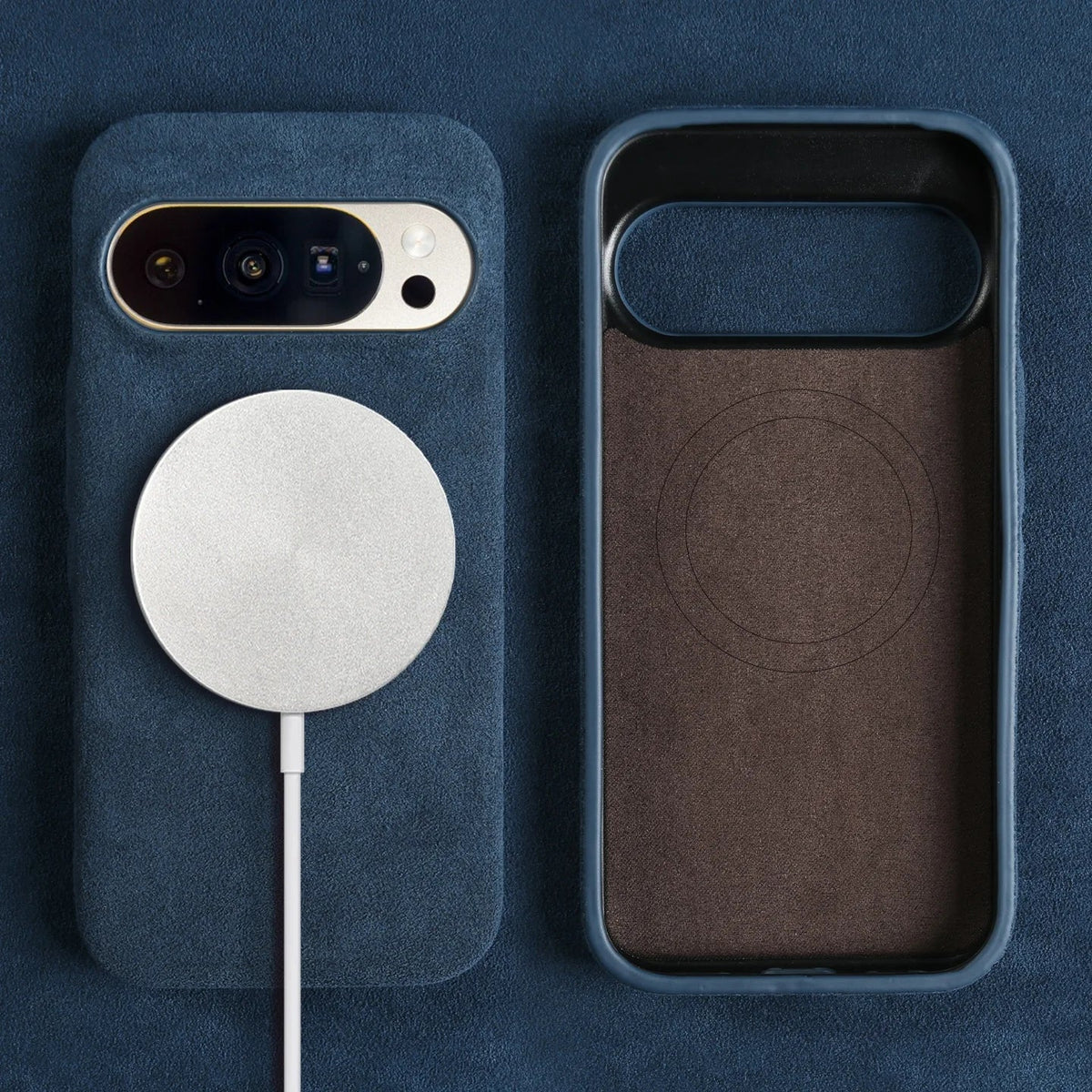 Smartphone Hoesje Alcantara voor Google Pixel Premium Bescherming Schokbestendig Microvezel Stijlvol Design