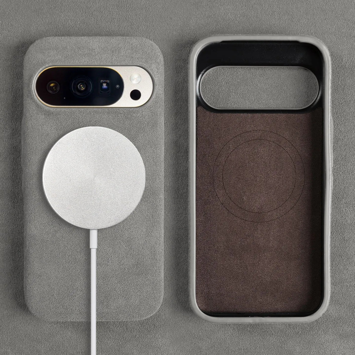 Smartphone Hoesje Alcantara voor Google Pixel Premium Bescherming Schokbestendig Microvezel Stijlvol Design