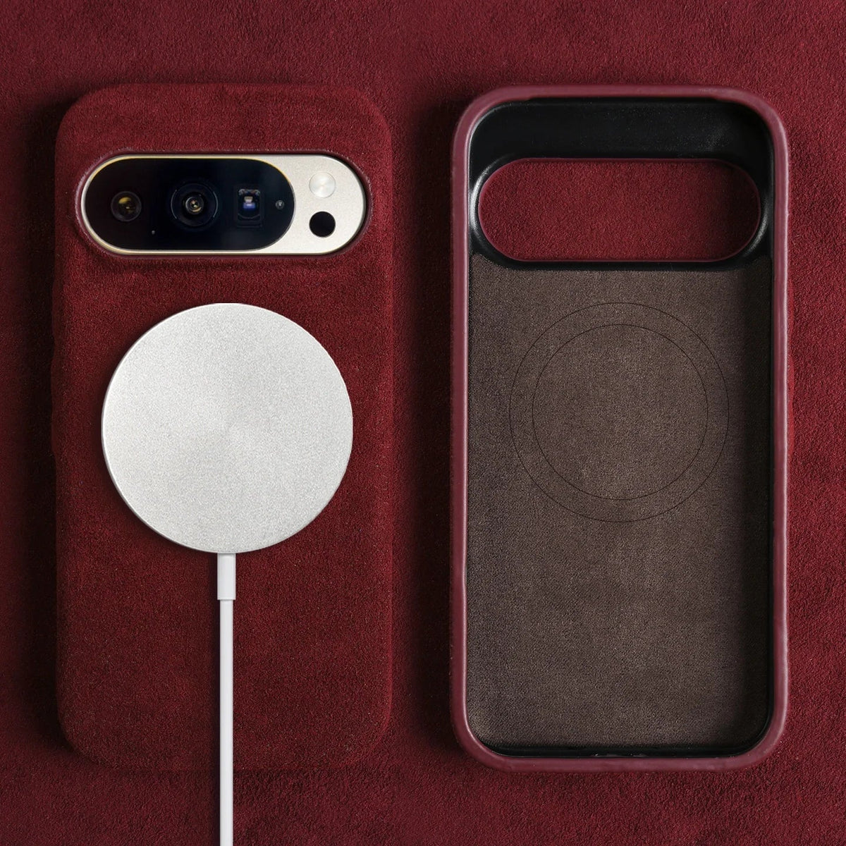 Smartphone Hoesje Alcantara voor Google Pixel Premium Bescherming Schokbestendig Microvezel Stijlvol Design