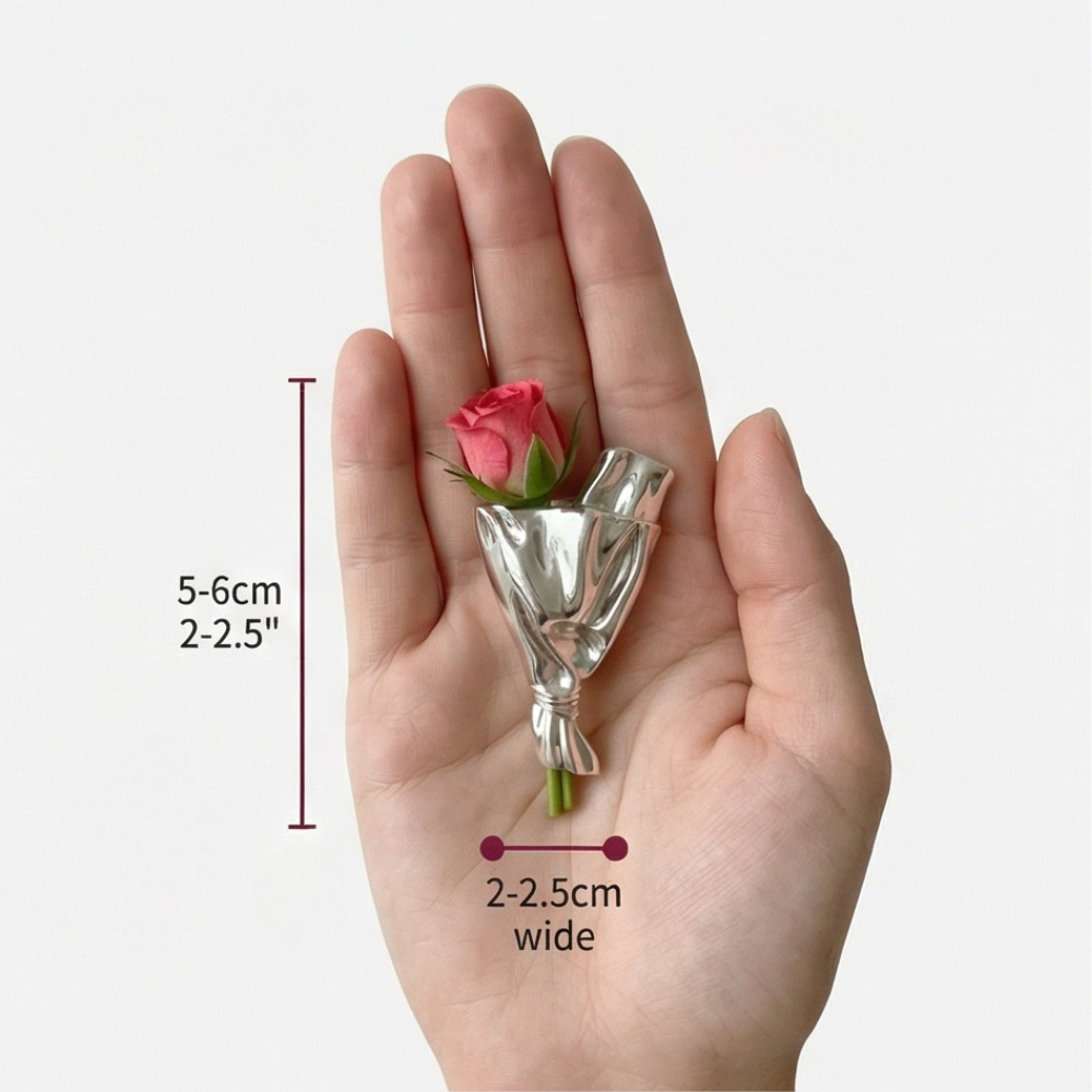 Draagbare Bloemenvaas Broche - Mini Vaasje voor Verse Bloemen