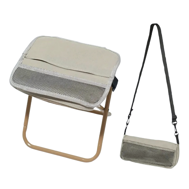 Opvouwbare Campingstoel Ultralight met Draagriem Zwart Khaki Rood voor Festival Outdoor Picknick Strand Tuin