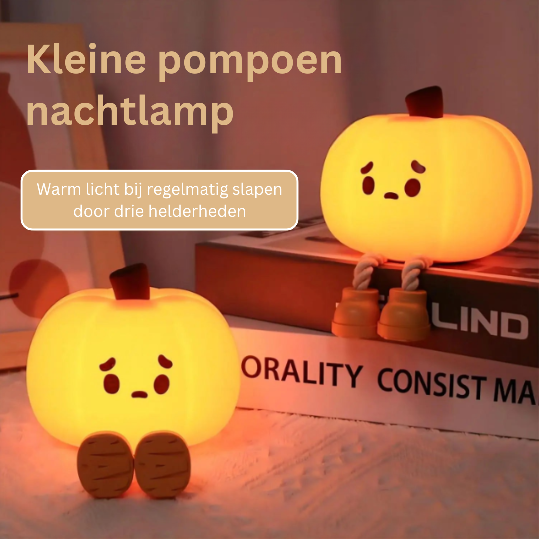 Decoratief Pompoennachtlampje met Touch-bediening en Dimfunctie - Sfeerverlichting voor Kinderen en Volwassenen