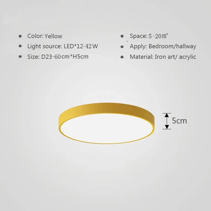 Ronde Plafondlamp Multicolor LED Ultradun 23-60cm Dimbaar Afstandsbediening Woonkamer Slaapkamer Studeerkamer