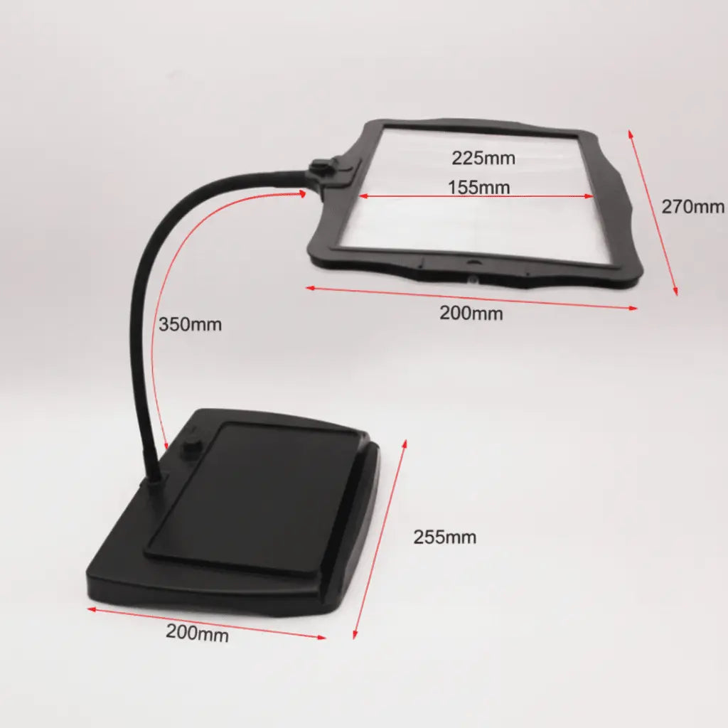 Bureaulamp met Vergrootglas en LED-Verlichting - Flexibele Zwanenhals voor Leeswerk en Hobby