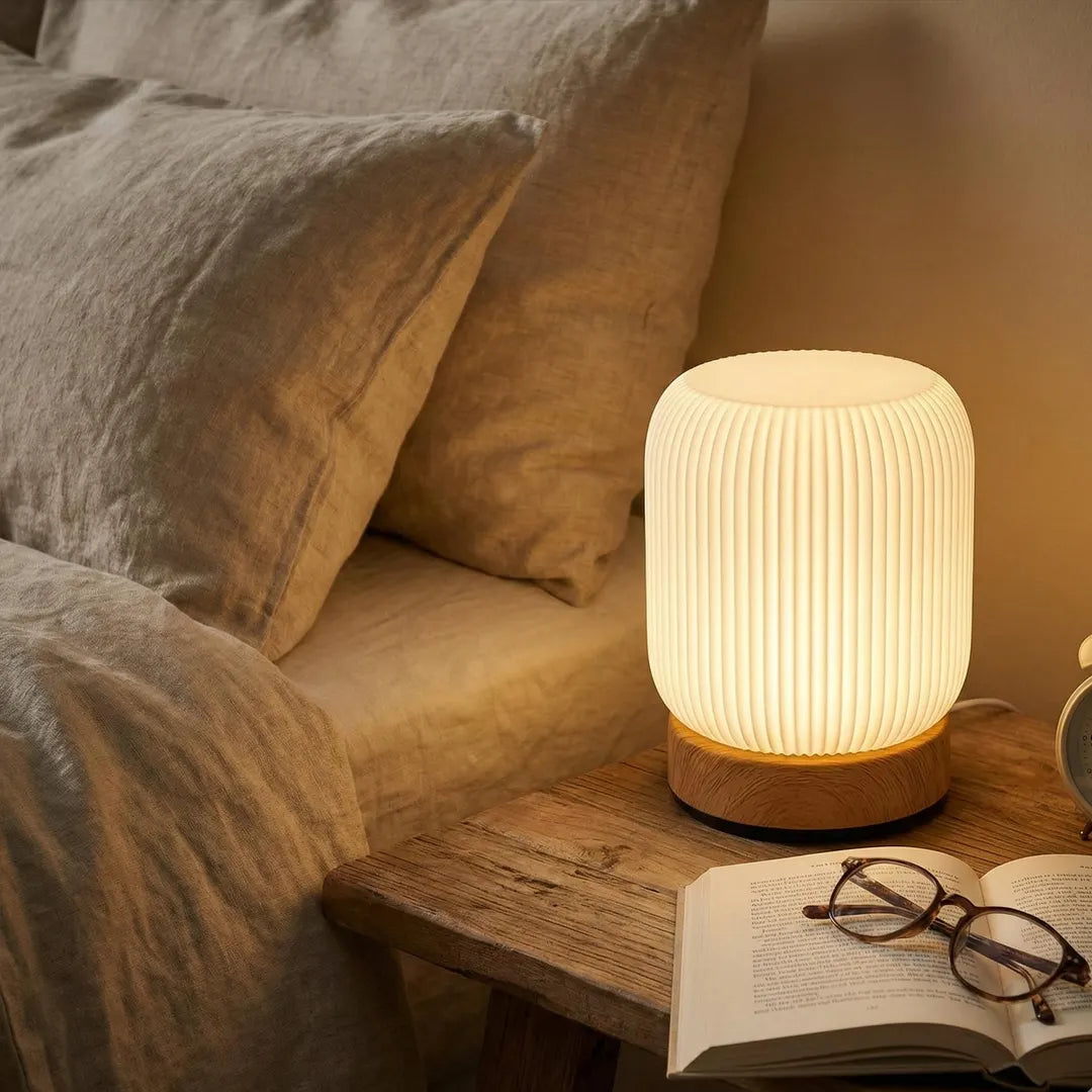 Aanraakgestuurde LED Nachtlamp Rond met USB Oplaadbare Batterij