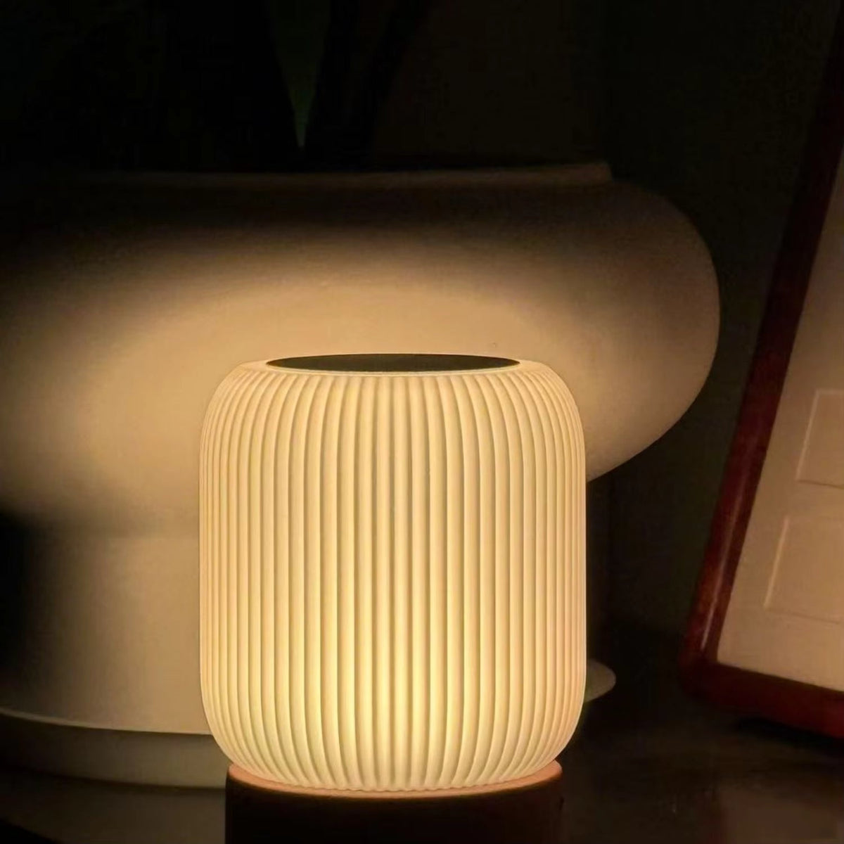 Aanraakgestuurde LED Nachtlamp Rond met USB Oplaadbare Batterij