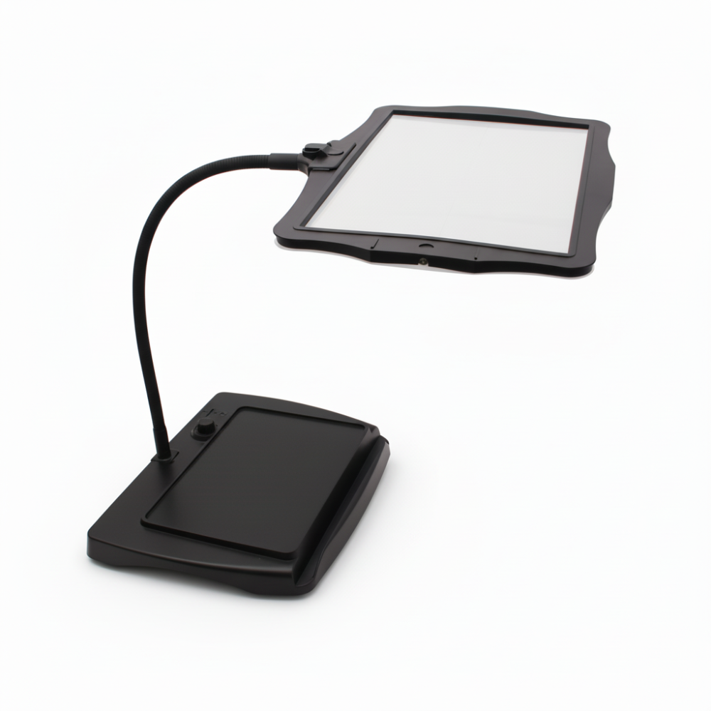 Verstelbare LED-bureaulamp met 3x Vergrootglas Zwanenhals Leeslamp voor Handwerk Lezen Hobby Knutselen