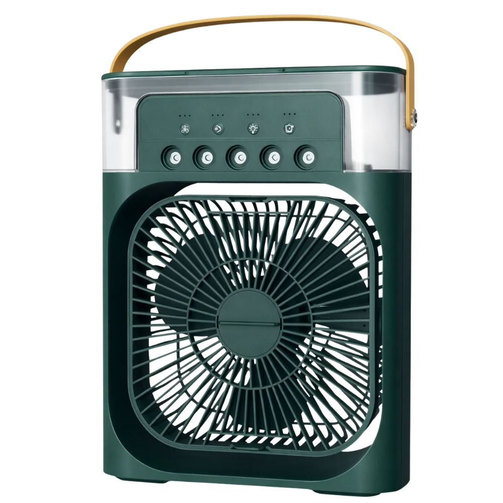 Draagbare Luchtkoeler met Luchtbevochtiger - Mobiele USB-Ventilator met 3 Snelheden tot 10m²