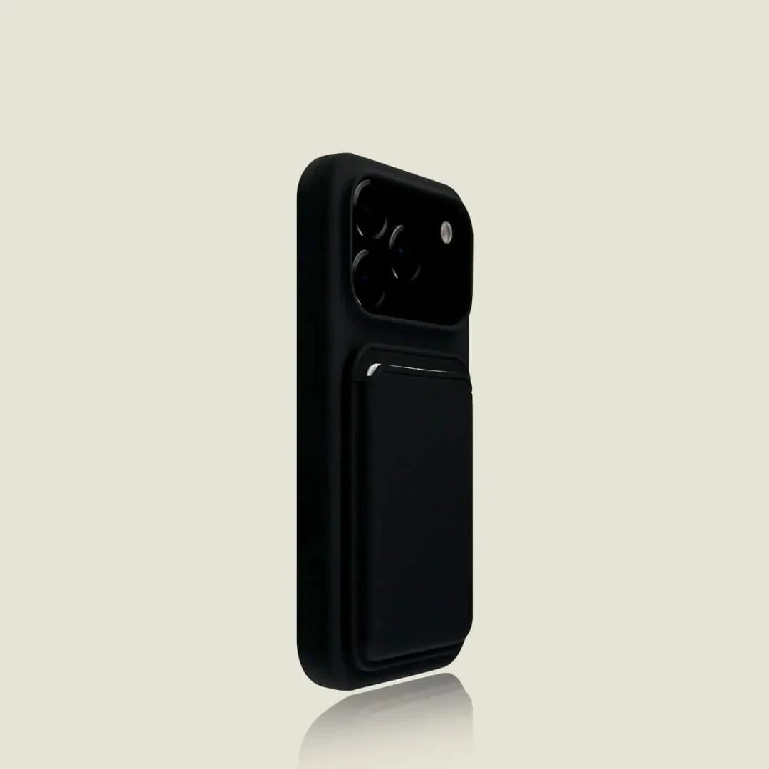 Siliconen iPhone Hoesje met Afneembare Kaarthouder Shockproof Magnetisch Pasjeshouder Telefoonbescherming
