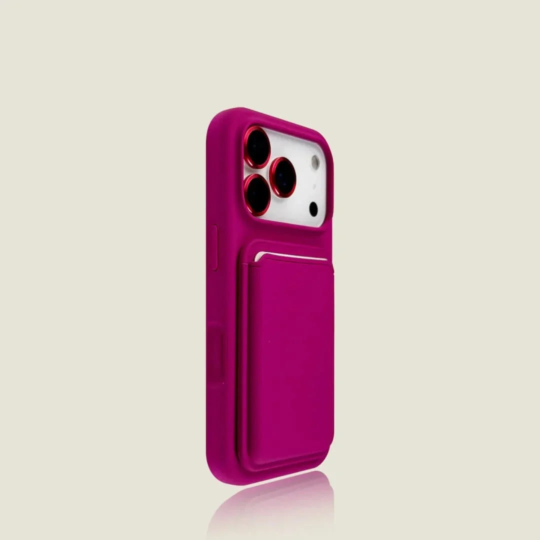 Siliconen iPhone Hoesje met Afneembare Kaarthouder Shockproof Magnetisch Pasjeshouder Telefoonbescherming
