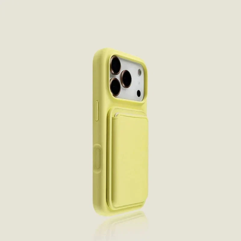 Siliconen iPhone Hoesje met Afneembare Kaarthouder Shockproof Magnetisch Pasjeshouder Telefoonbescherming