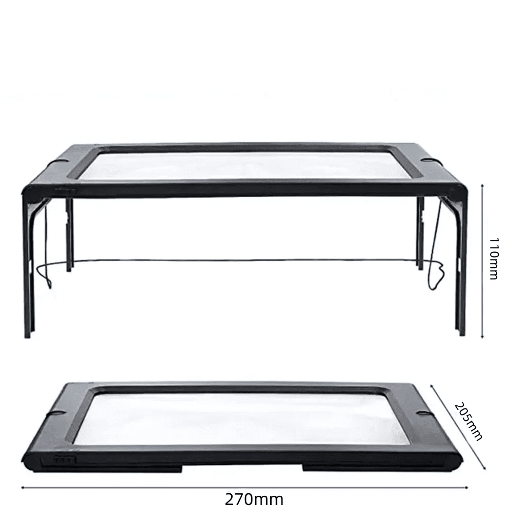 Opvouwbare Tafelvergrootglas met LED Verlichting Handsfree Leeshulp voor Lezen Hobby en Precisiewerk