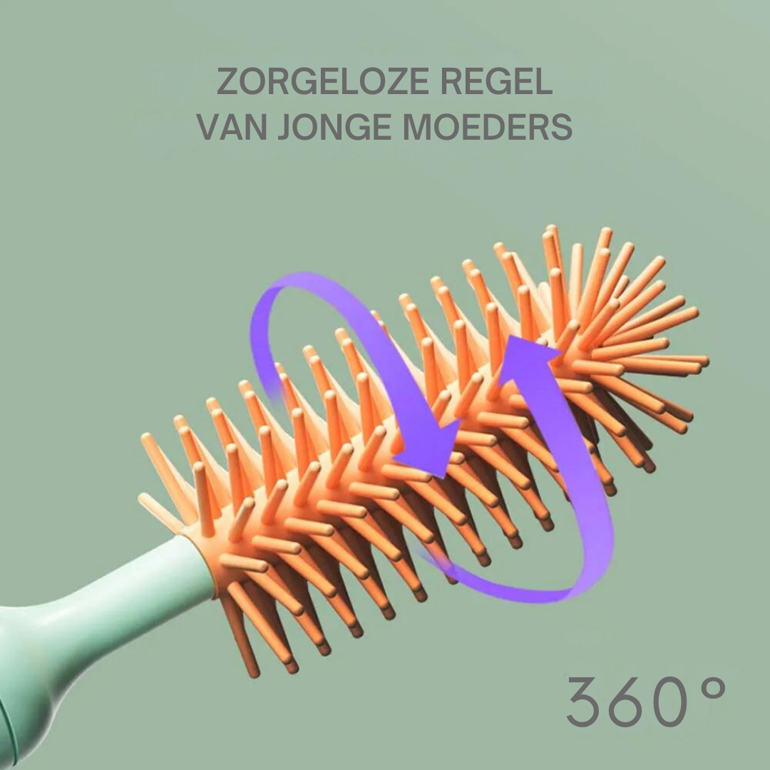 Elektrische Flessenborstel met Siliconen Borstelharen - Oplaadbaar via USB - Krachtige Reiniging voor Flessen & Vaatwerk