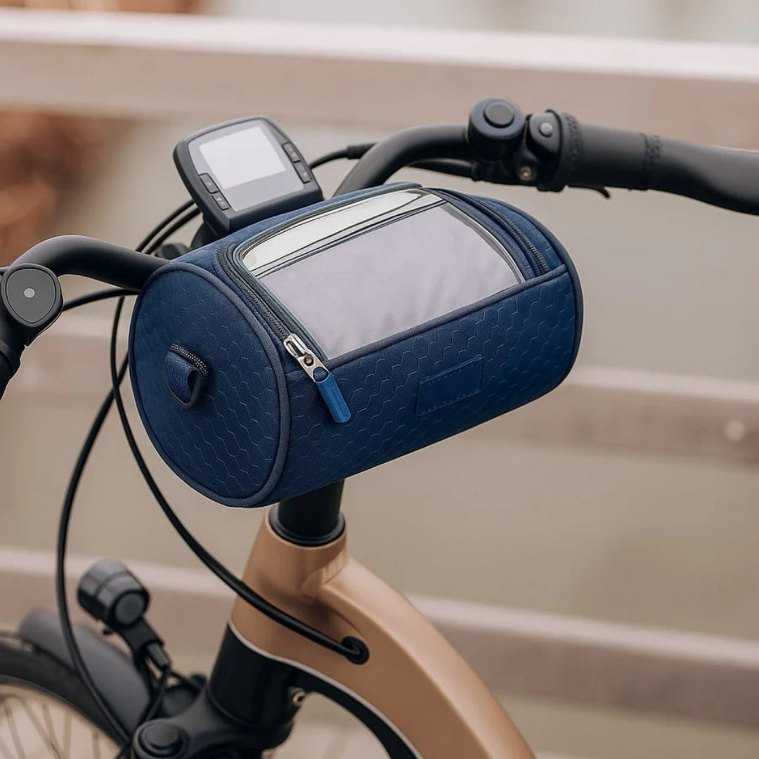 Waterdichte Fietstas voor Stuur met Touchscreen Venster Navigatie Smartphone Opslag Zwart Groen Fietsen