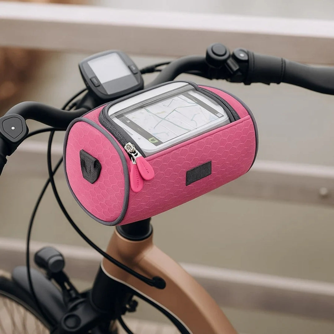 Waterdichte Fietstas voor Stuur met Touchscreen Venster Navigatie Smartphone Opslag Zwart Groen Fietsen