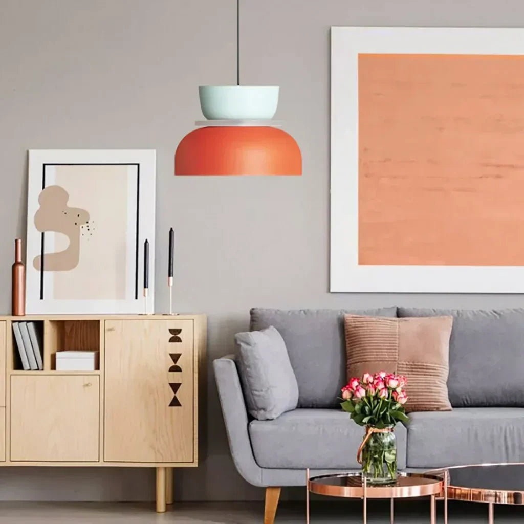 Acryl Hanglamp Nyra Meerkleurig Lampenkap Bolvorm Met E27 Fitting Drie Verlichtingsmodi
