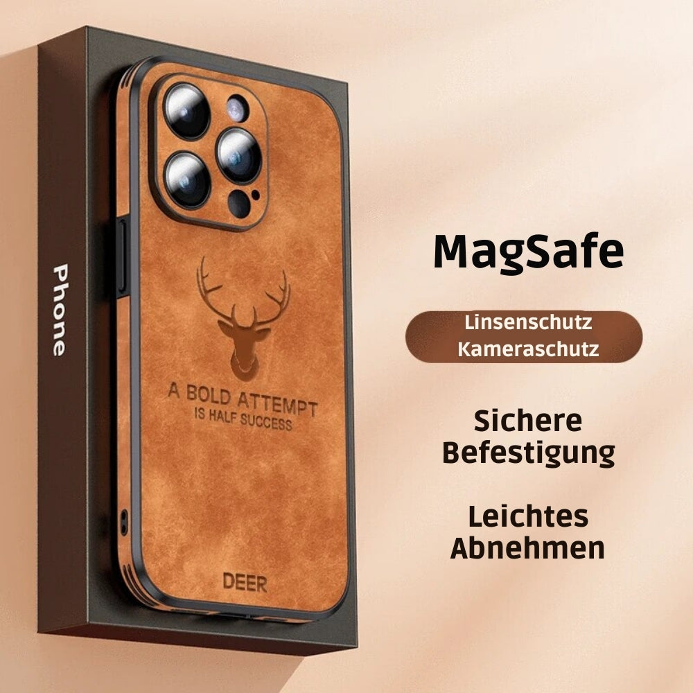 Smartphone Hoesje in Leerlook - Slank Design met Valbescheming & MagSafe-Compatibiliteit voor iPhone 16/15/14/13/12