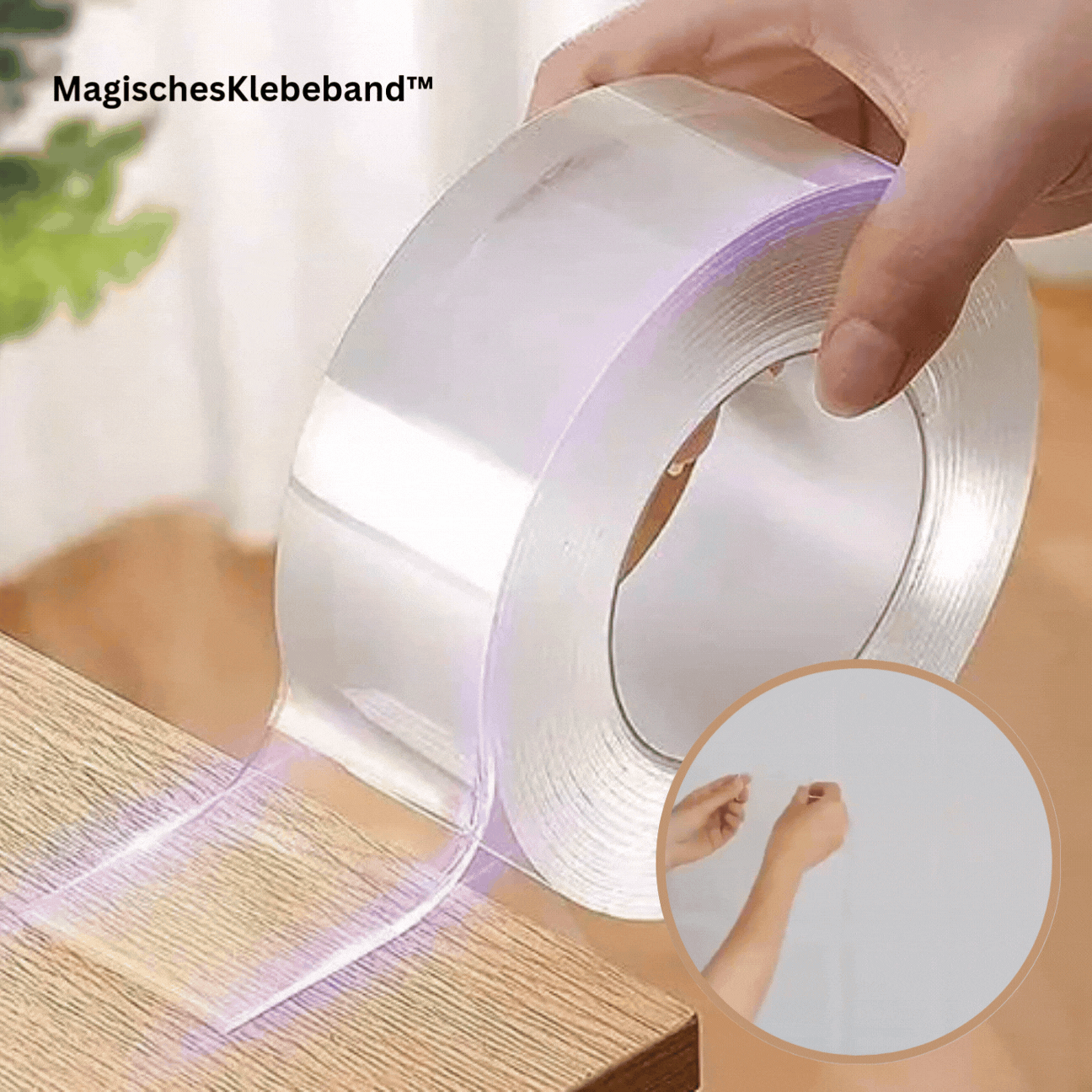 Dubbelzijdige Transparante Montagetape 3cm × 3m Herbruikbaar Resterijvrij Binnen Buiten Bevestigen Nano Grip