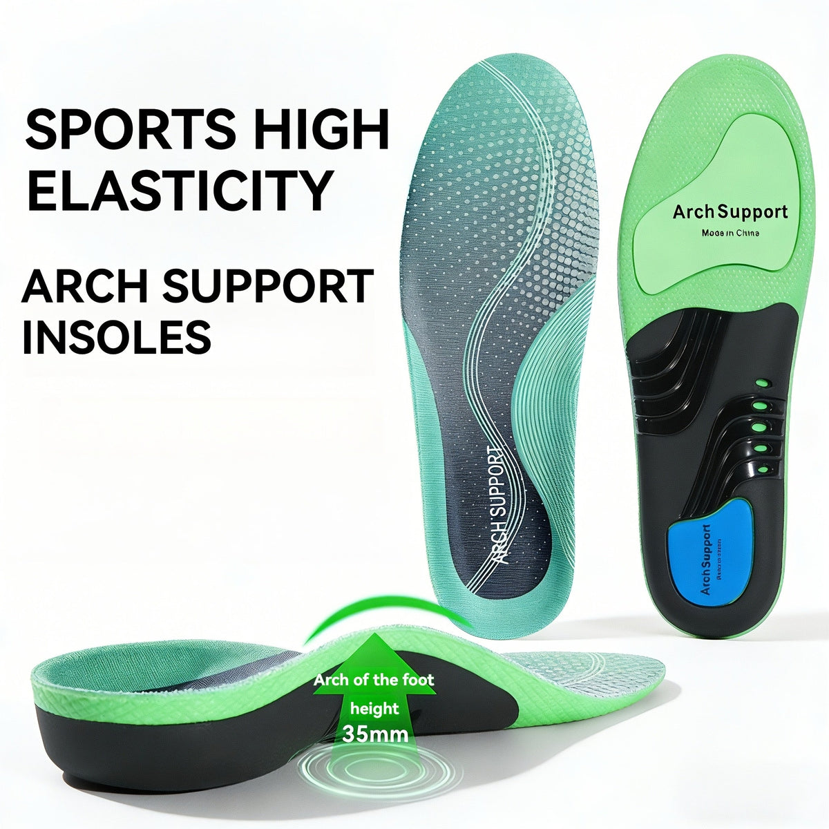 Ergonomische Inlegzolen met Hoge Voetboog Ondersteuning voor Dagelijks Draagcomfort Wandelen Sport Schoenen