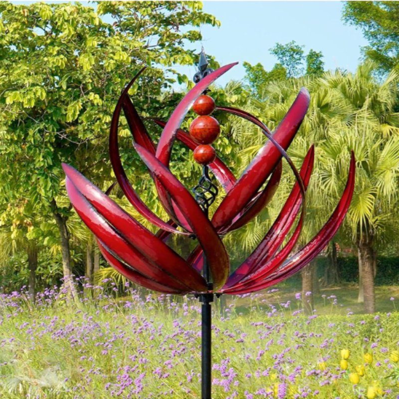Decoratief Windspel voor Tuin - Draaiend Metalen Buitenornament met Reflectie