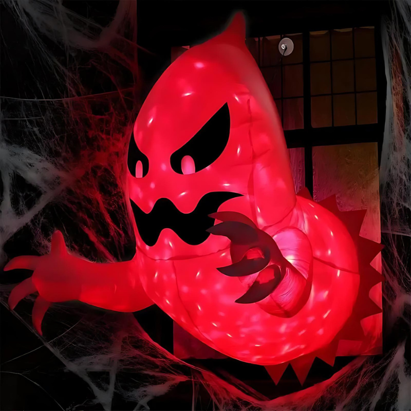 Opblaasbare LED Spookfiguur 180cm Halloween Tuindecoratie met Kleurwisselende Verlichting voor Tuin en Terras